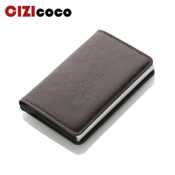 

2019 Fashion Credit Card Holder Anti-theft Card Holder Aluminum Slim Short Card Holder RFID Blocking Card Wallet