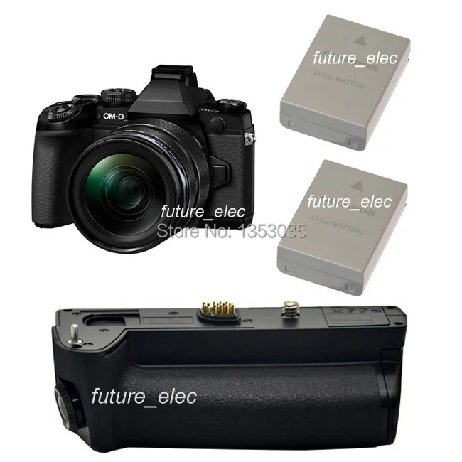 

Free Shipping Battery Hand Handle Grip Vertical Power Shutter For Olympus OM-D E-M1 OMD EM1 Digital Camera as HLD-7 + 2 x BLN-1