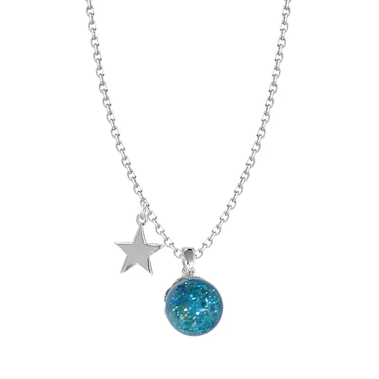 

Free Shipping New Arrivals 925 Sterling Silver Chain Necklace Jewelry Star Necklace Pendant Colgante Pingente de plata