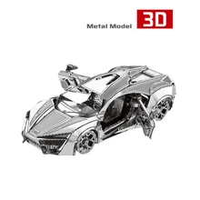 3D Metal Puzzles DIY Model Gift World's Vehicle Hypersport Sports Car F1 racing Metal car manual model Jigsaws toys Present Gift