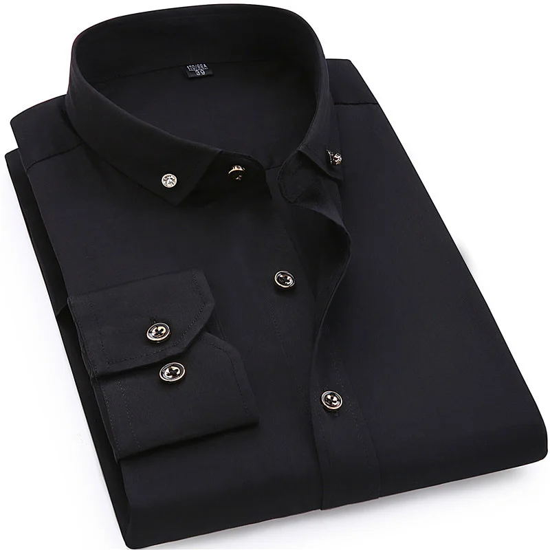 Aliexpress.com : Buy High Quality Men Casual Dress Shirt Small Collar ...