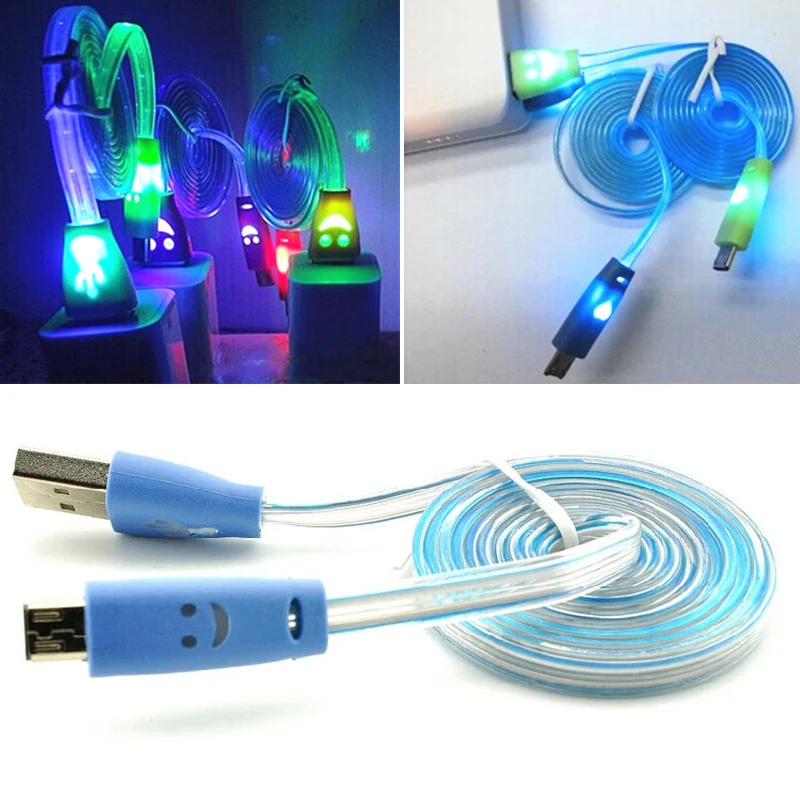 

Led Grow USB Cable Flash Light Up Hub Data Line Mobile Phone Charger for Samsung/Xiaomi/Huawei Android Power Connector