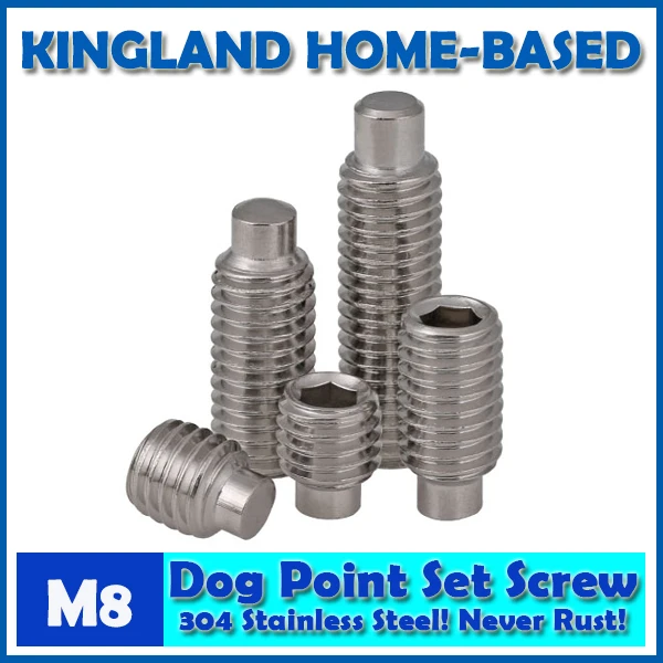M8 DIN915 Hex Socket Flat Head Set Machine Screws With Dog Point 304 Stainless Steel DIY Repair Fastening Screw | Обустройство дома
