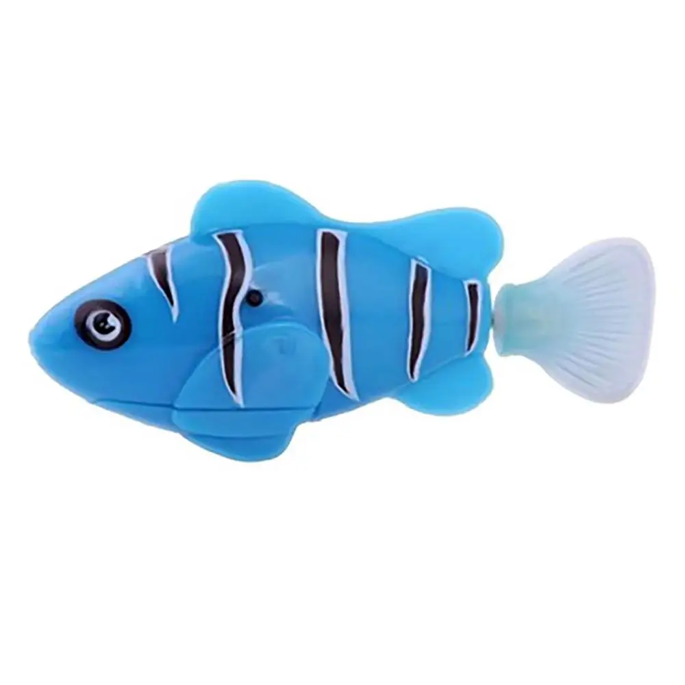 RC рыба Активированный на батарейках робот игрушечная рыба, робот Pet - Цвет: Синий