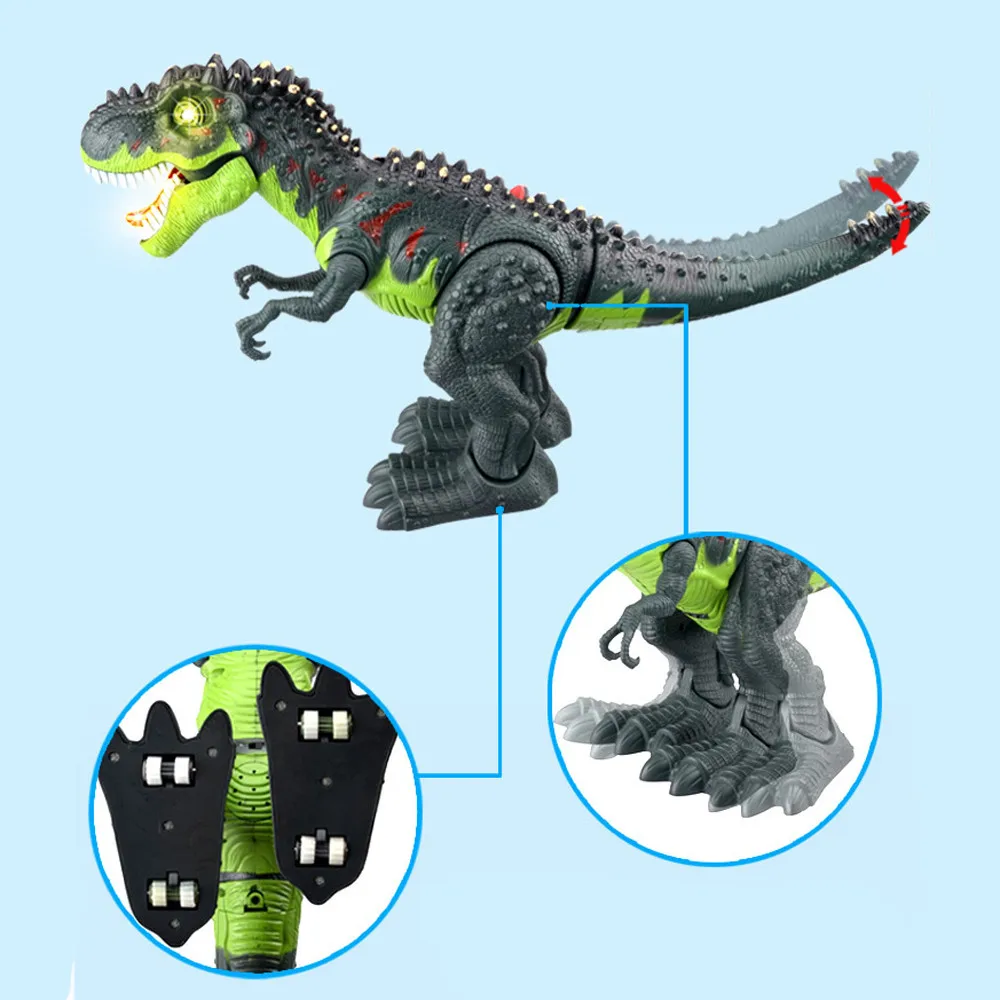 HIINST динозавр рисунок с огнями звучит Настоящее движение яркий и интересная игрушка FEB12