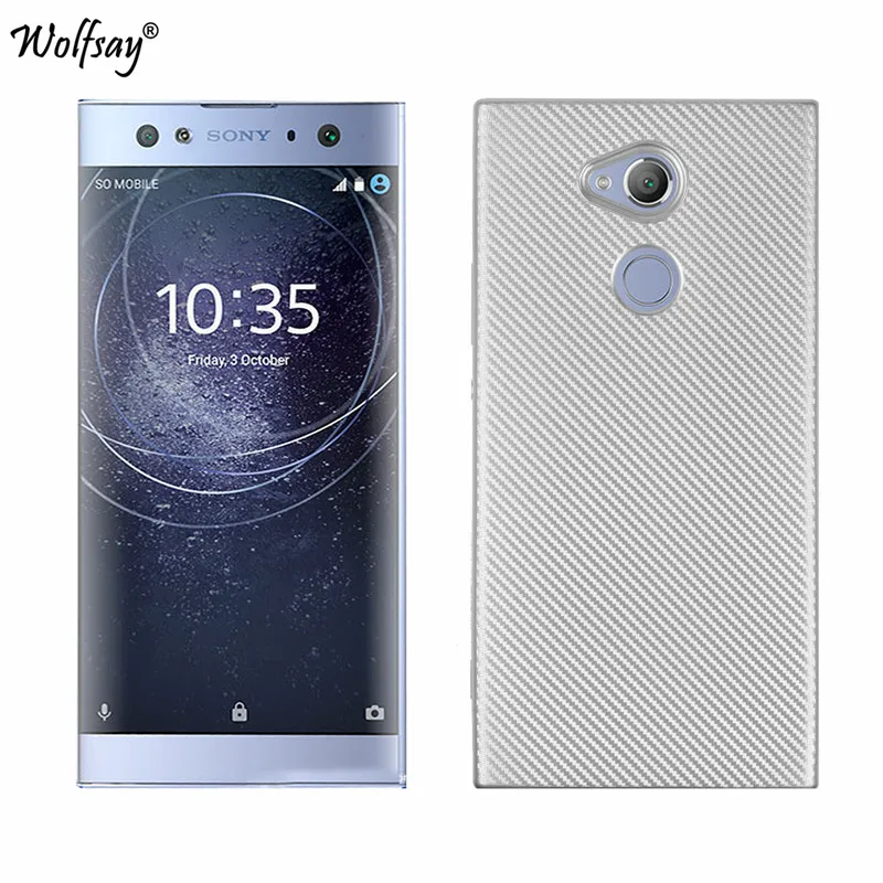 For Phone Case Sony Xperia XA2 Ultra Carbon Fiber Soft TPU Cover FOR H4233 H4213 Matte Cases Fundas |