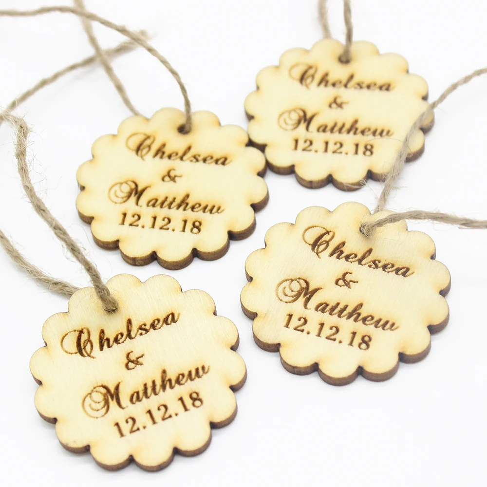 100 шт. деревянные бирки для украшения свадебных подарков|tag tag|tag decortag personalized |