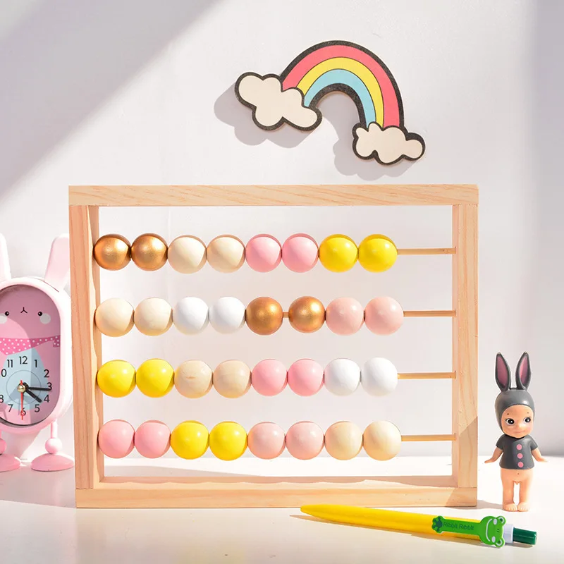 Счеты Обучающие деревянные игрушки Обучающие игрушки костяшки изучение математики Nordic Стиль Детская украшения аксессуары