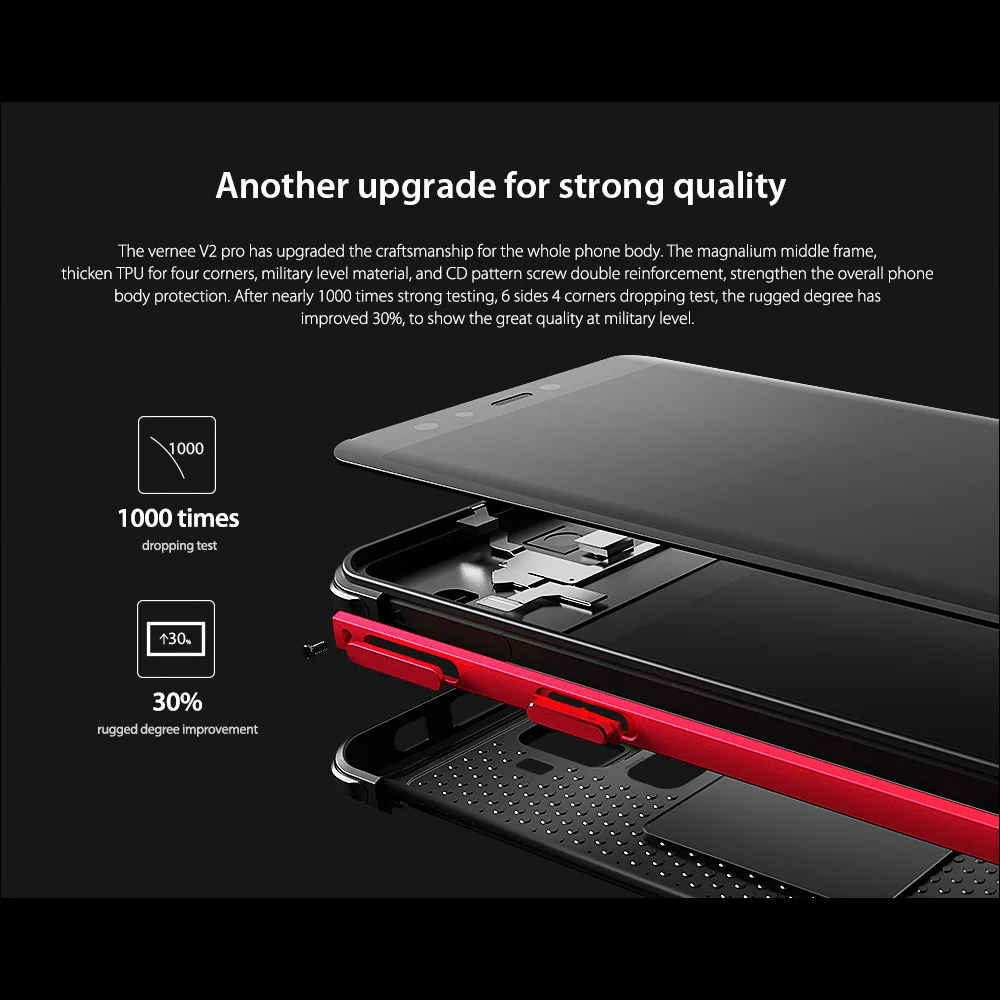 Vernee V2 Pro 4G мобильный телефон IP68 Водонепроницаемый FHD+ 2160*1080p Face ID 6 ГБ+ 64 ГБ 21 Мп+ 5 Мп 13 МП+ 5 МП 4 камеры 6200 мАч прочный телефон