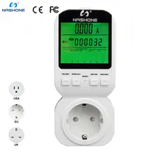 Nashone Home Energy Meter AC 220V LCD Micro Power Meter Socket /Power recorder Watt Monitor Electricity Monitor EU/US/UK Plug Nashone Home Energy Meter AC 220V LCD Micro Power Meter Socket /Power recorder Watt Monitor Electricity Monitor EU/US/UK Plug