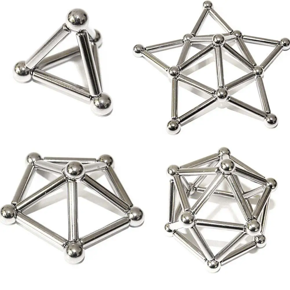 

Magnet Bar Combination Puzzle Toys Magnetically Matched Metal Magnet Building Block Children Brain Game Toys For Kids Magnet Bar