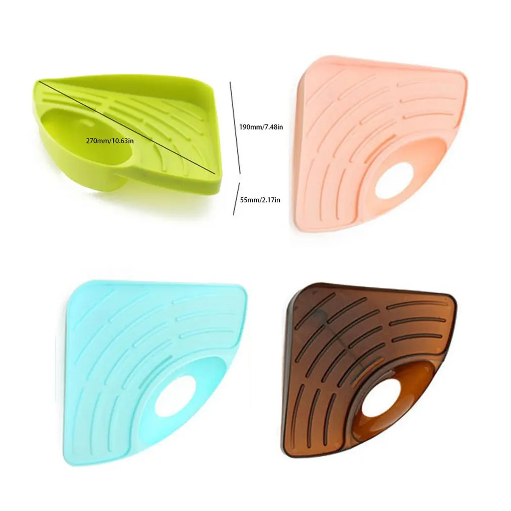 المطبخ الحمام بالوعة مثلث الإسفنج حامل رف متعددة الوظائف استنزاف رف الصابون تنظيف فرشاة الزاوية تخزين منظم المطبخ الحمام بالوعة مثلث الإسفنج حامل رف متعددة الوظائف استنزاف رف الصابون تنظيف فرشاة الزاوية تخزين منظم