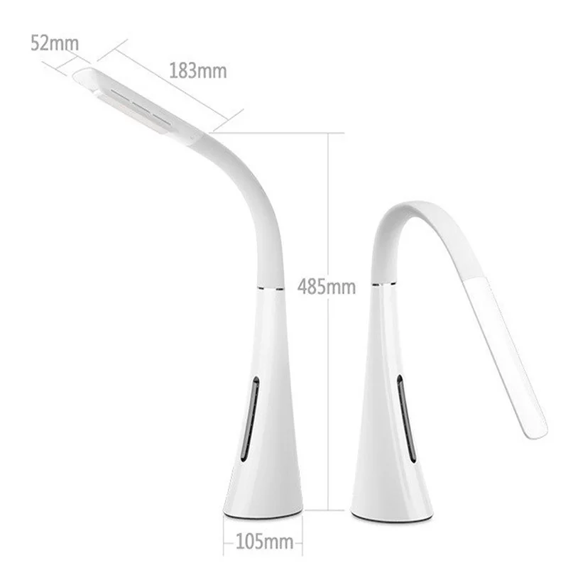 

LEDdaylight desk light Table Lamp desk lamps Reading Light Bendable sliding touch dimmer No strobe youoklight lampe de bureau AA