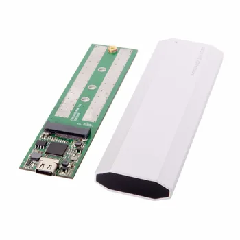 

USB-C USB 3.1 3.0 Type-C 10Gbps to Nvme M-key M.2 NGFF PCI-E 2 Lane SSD Enclosure