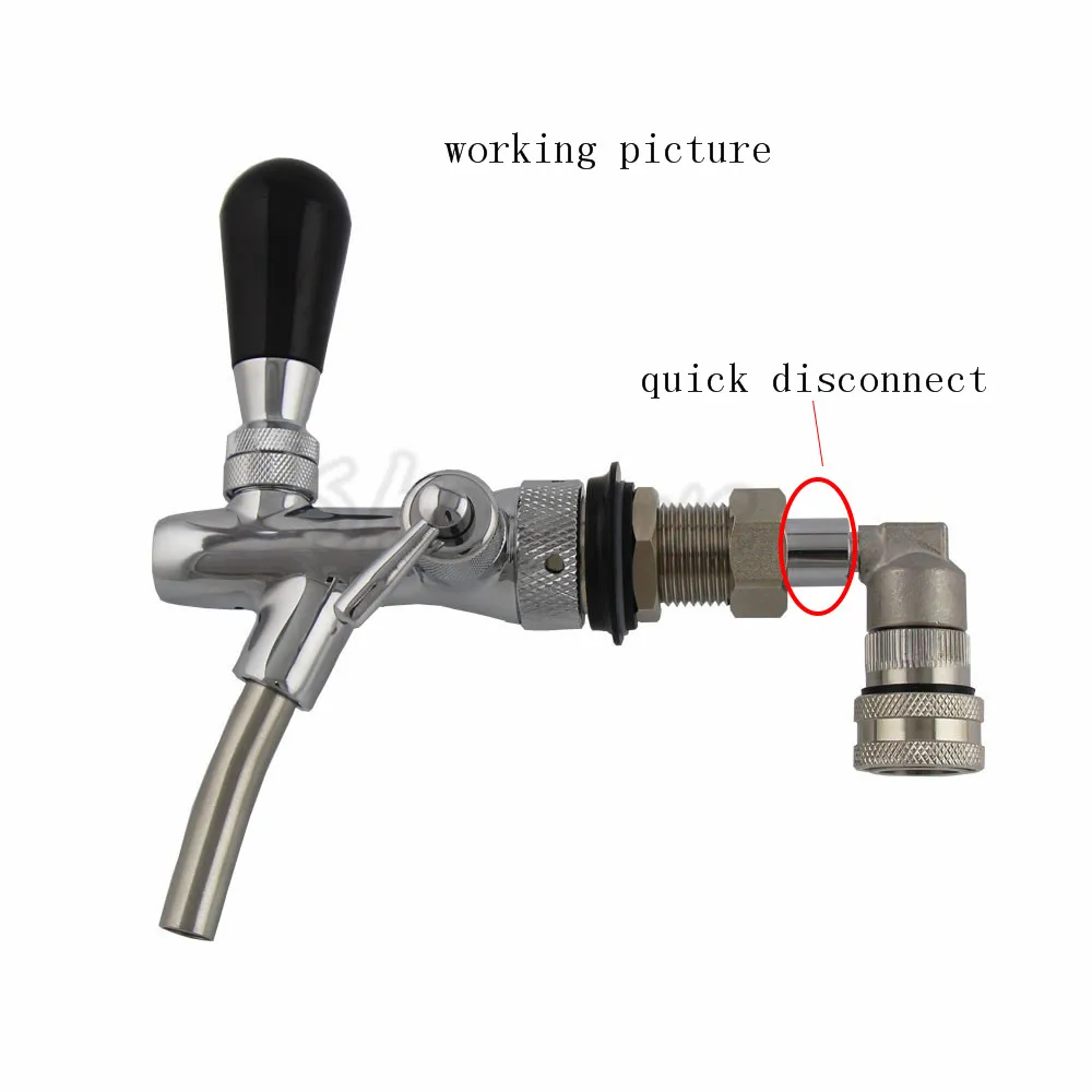 Beer Tap Shank Quick Disconnect Adapter Convert for Draft Beer Faucet with beer tap G58 connection ,Homebrew Kegged Beer Tap