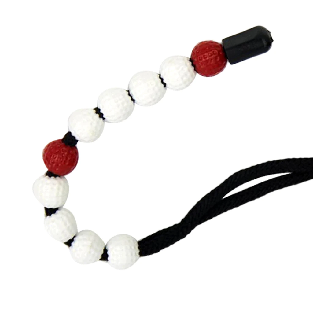 Plastic Golf Beads Stroke Shot Score Counter Keeper with Clip -Pink/White Golf Stroke Bead Score Counter