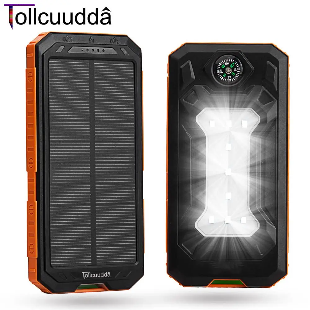Tollcuudda Solar Mobile Phone Power Bank Cell Pover Portable Charger
