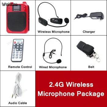 

2.4G Portable Wireless High-power Loudspeaker Recoding Player With Waist-mounted Headset For Teacher Tour Guide CD05 W05