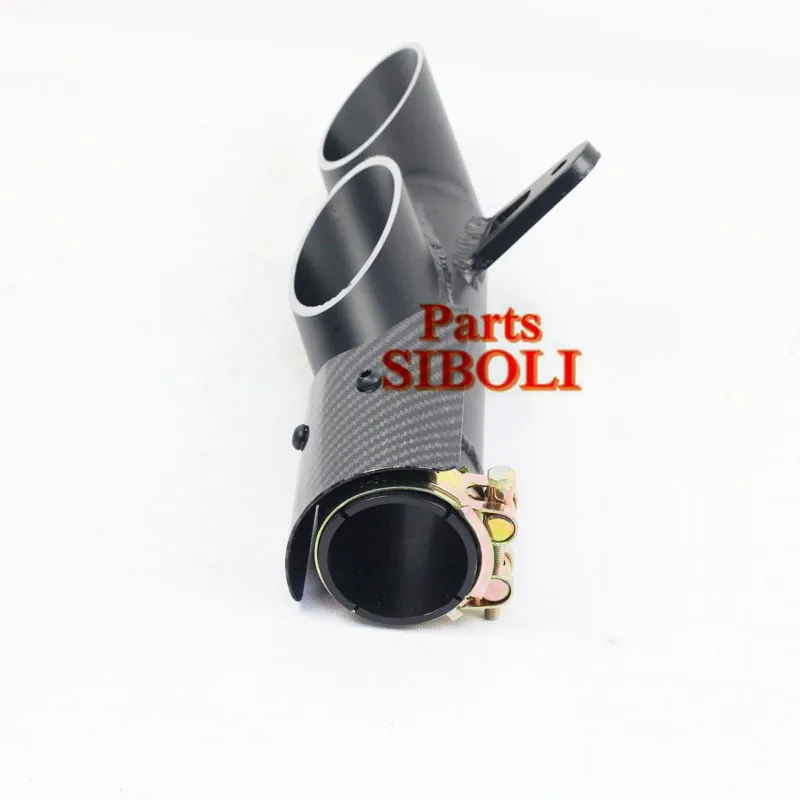 51mm entrada TOCE de escape de la motocicleta silenciador tubo falso tubo de fibra de carbono Universal Pitbike escapar para Benelli Nmax crf 230