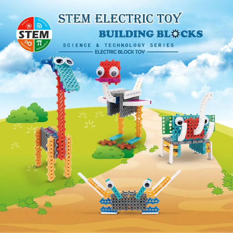 Детские Стволовые электрические игрушки 182 шт 12 в 1 Конструктор из строительных блоков игрушки DIY пазл детские игрушки развивающая игрушка