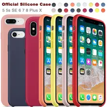 

Have LOGO Original Silicone Official Case For iPhone 7 Case For iPhone X 8 plus Cover For Apple iPhone 6 6s 5S SE 5 retail box