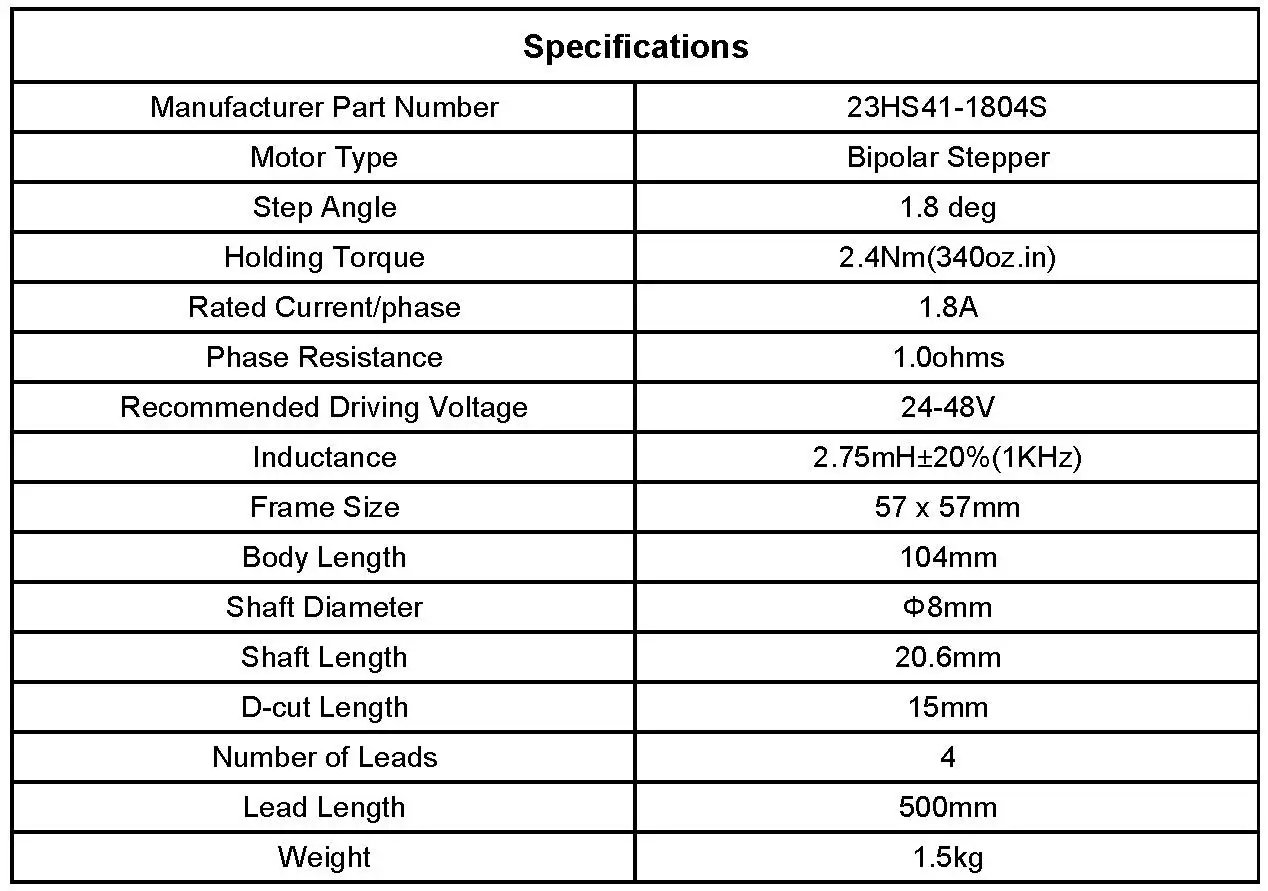 Nema23 шаговые двигатели 57 двигатель 2.4Nm(340oz. Дюйма) 1.8A 104 мм(Национальная ассоциация владельцев электротехнических предприятий 23) шагового двигателя 4-свинец для токарных станков с ЧПУ маршрутизатор