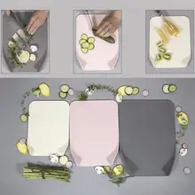 Гибкая пищевая разделочная доска для фруктов, пластиковый стоячий разделочный коврик, кухонный гаджет