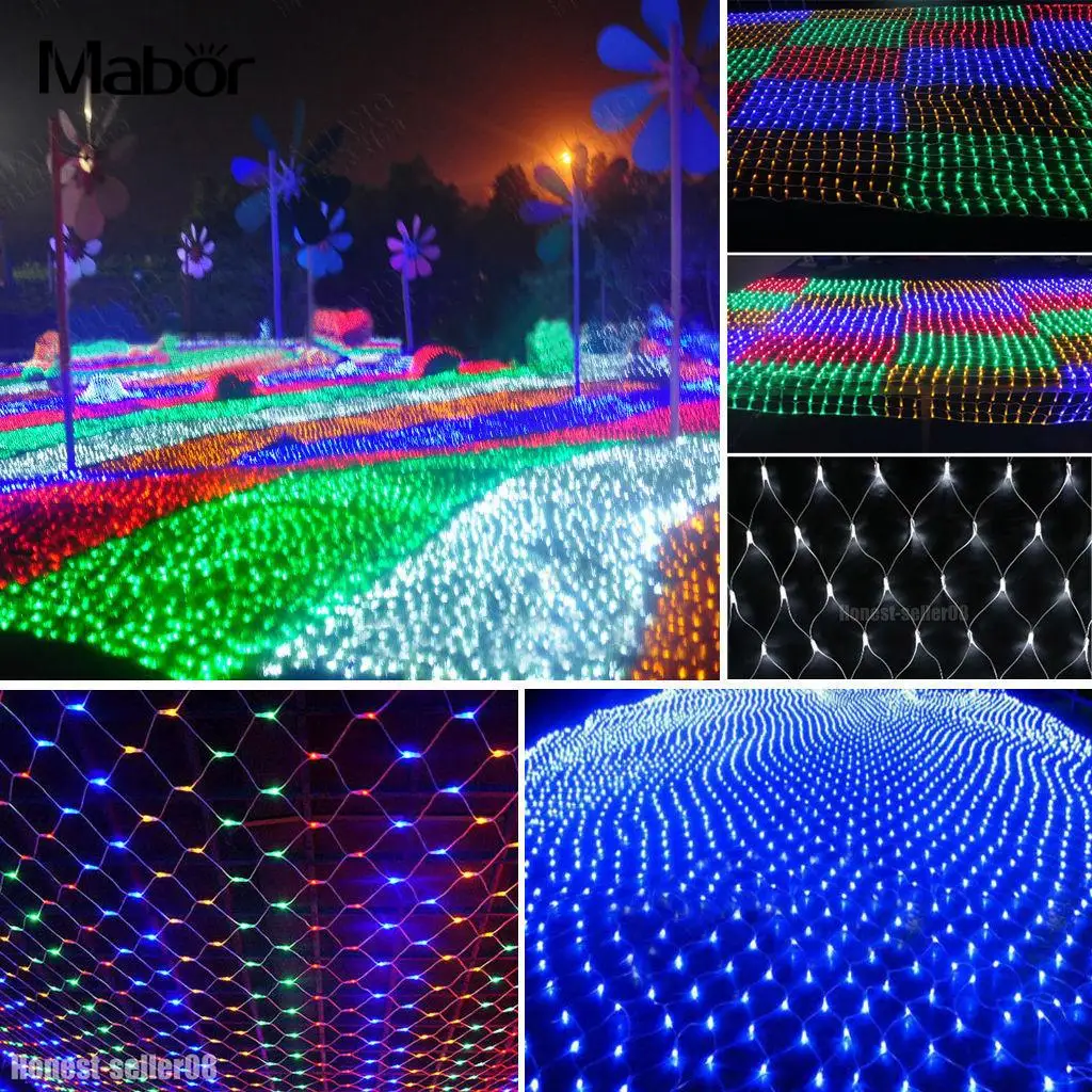 

LED Light Net Mesh String Fairy Curtain Christmas Decorations EU Plug 4MX6M