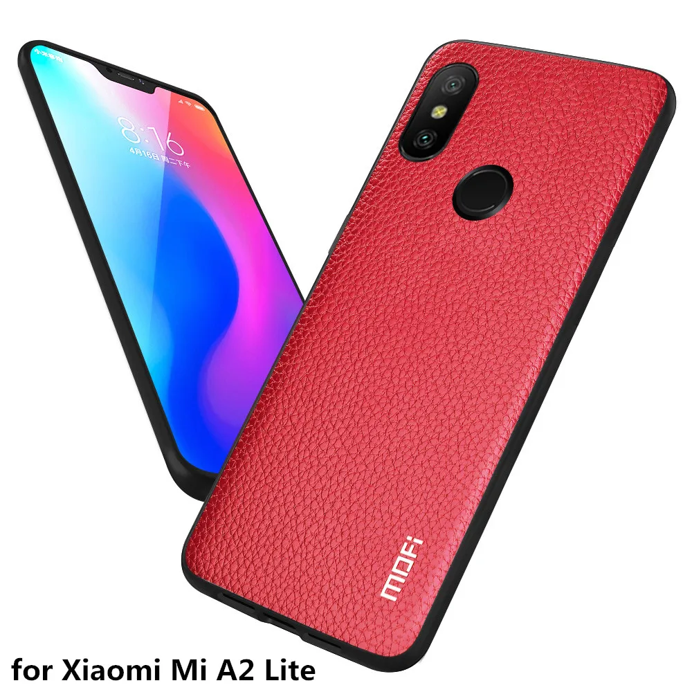 Чехол MOFi для телефона Xiaomi Mi A2 Lite чехол из искусственной кожи корпус мягкого ТПУ |