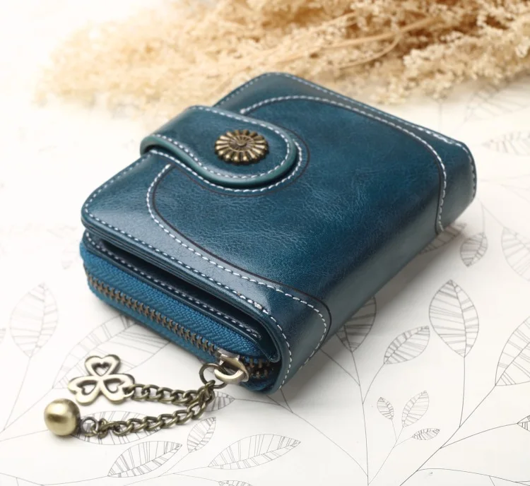 LUYO масло воск натуральная кожа маленький мини роскошный бренд кошелек женский Carteira Feminina женский сплошной кошелек сумка для женщин Walet