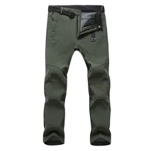 Mountainskin New Men’s Winter Softshell Fleece Pants Outdoor Waterproof Hiking Camping Trekking Skiing Male Sport Trousers MA152