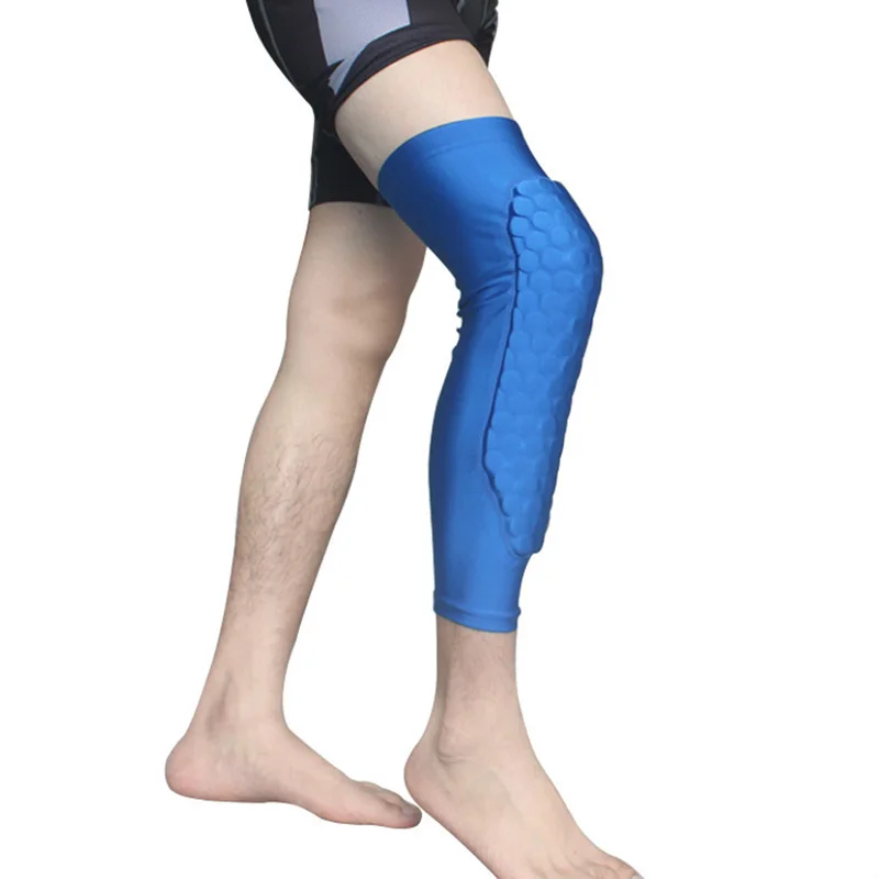 

1PC Honeycomb Knee Pad Sports Safety Tapes Volleyball Basketball Leg Long Sleeve Protector Wrap Brace Kneepad BB55