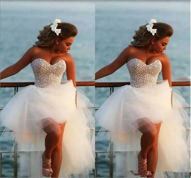 

Sweetheart Crystal Beads Wedding Dresses Corset Puffy Tulle Skirt Fashion Formal Party Wear Pageant beach bridal Gowns Vestido