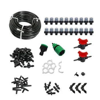 

20m Greenhouse mist nozzle watering kit Automatic Micro Drip Irrigation System Garden Irrigation Spray Self Watering Kits