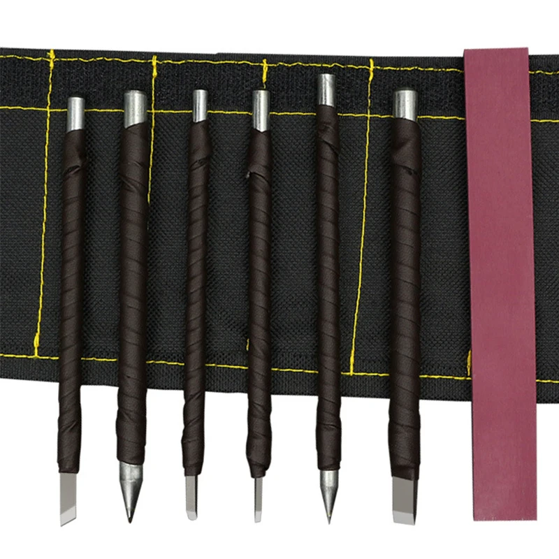 7 Pcs/set Stone Carving Knife Tool Set Multi function Tungsten Carbide
