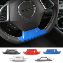 SHINEKA ABS 5 Colors Steering Wheel Cover Decorative Trim Sticker for Chevrolet Camaro 2017+ Car Styling