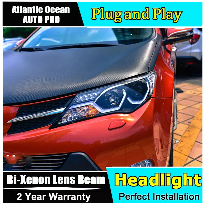  car styling LED Head Lamp for Toyota RAV4 led headlight 2013 2014 2015 for RAV-4 drl H7 hid Bi-Xeno - 32844992989