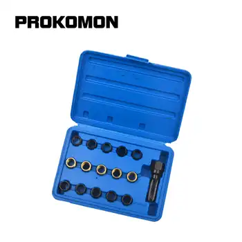

16 Pcs M14x1.25 Spark Plug Rethread Thread Repair Tools Kit