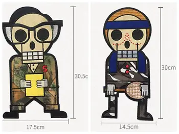 

Robot Alien Patch Embroidered Patches Iron on Patches for Clothes stickers sew on applique fabric 2018 new stranger new 50pcs