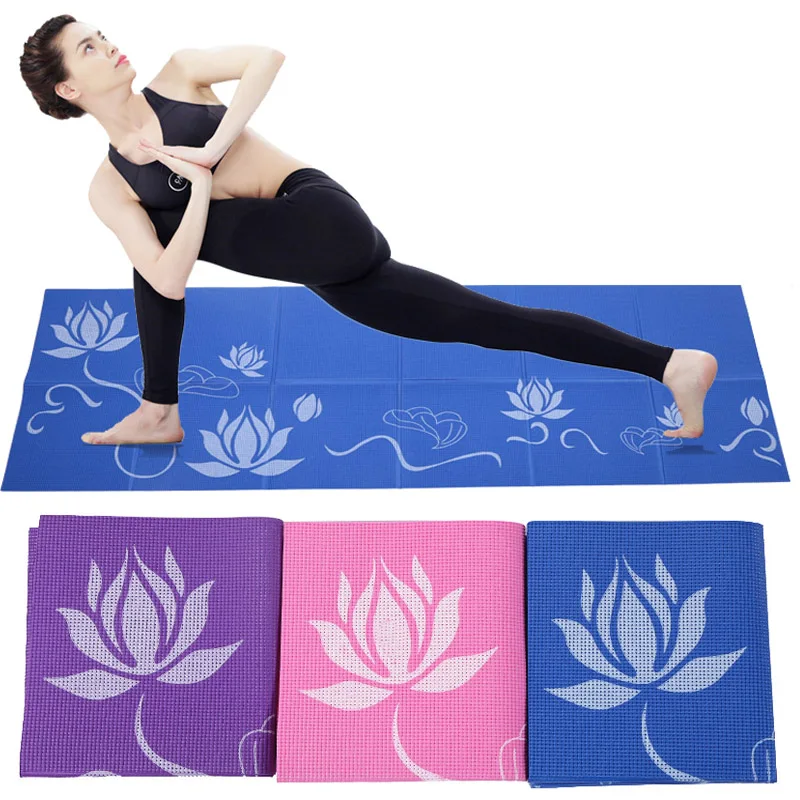 New Design PVC Foldable Yoga Mat For Beginners Anti Slip portable sport