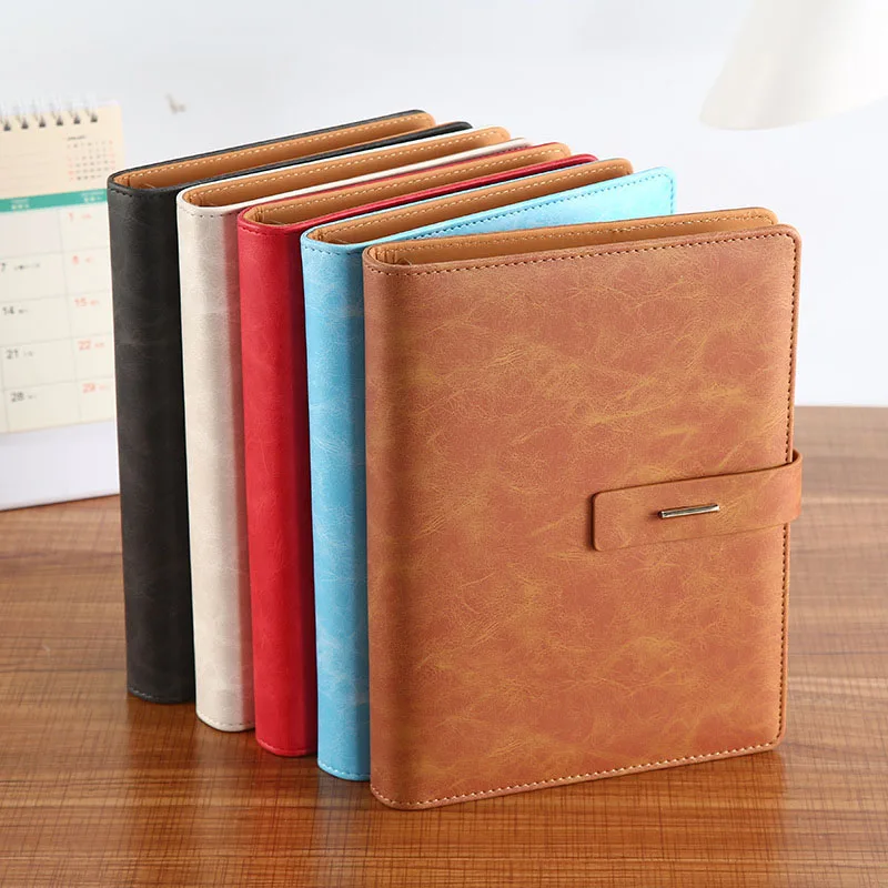 

Business Loose-Leaf Point Grid Pu Creative Notebook Stationery Grid Creative Custom Diary Simple Soft Cover Buckle Detachable Le