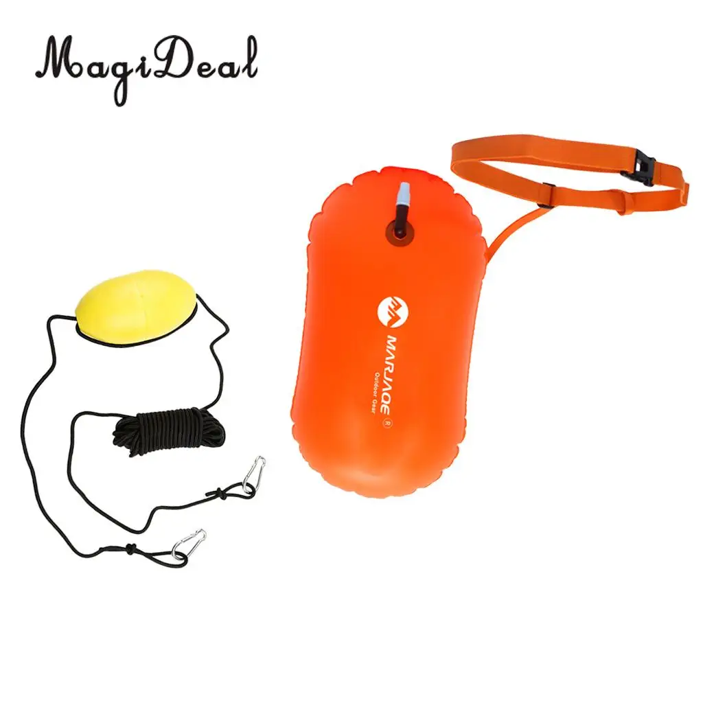 30 Feet Kayak Drift Anchor Tow Rope Tow Line Throw Line Swimming Bag Buoy for Wild Open Swim for Canoeing Rafting Boat Dinghy