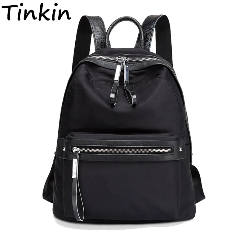 

Tinkin Four Seasons Common Women Backpack Oxford School Bag High Capacity Shoulder Bag Mochila for Female