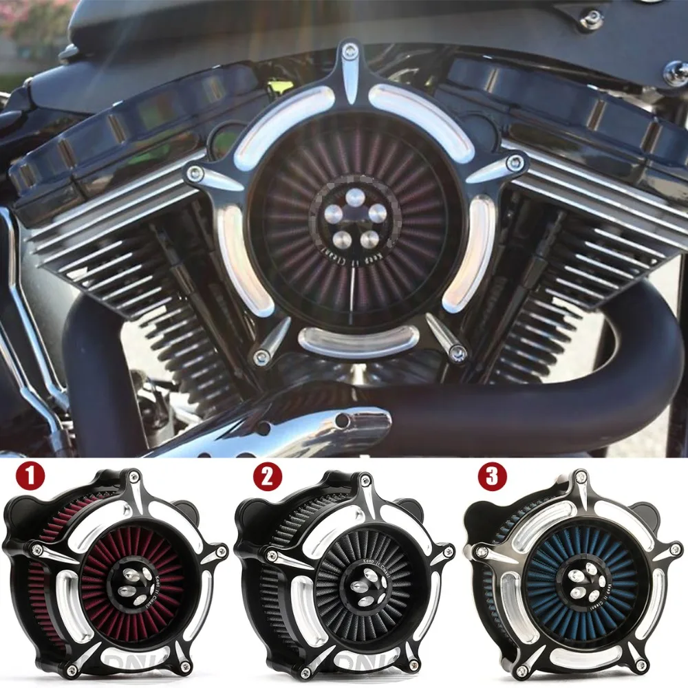 Edge cut воздушный очиститель турбины для harley sportster набор воздухозаборников 883 1200