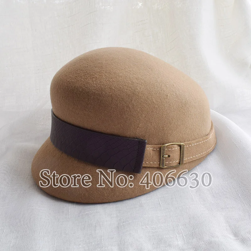 Модные зимние шерстяные войлочный берет шапки для женщин белая кепка газетчика кадетские головные уборы SDDW096