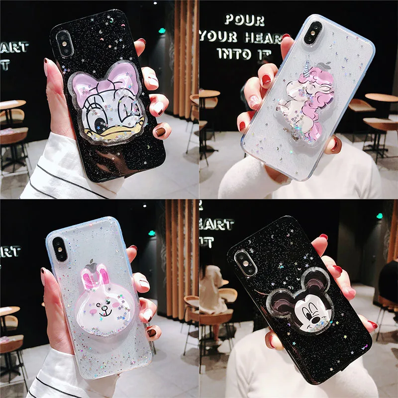 

3D Glitter Cartoon unicorn quicksand Case for Huawei P30 Pro back Cover for Huawei P20 Lite honor 10 V10 8X 20 Pro mate 20 pro