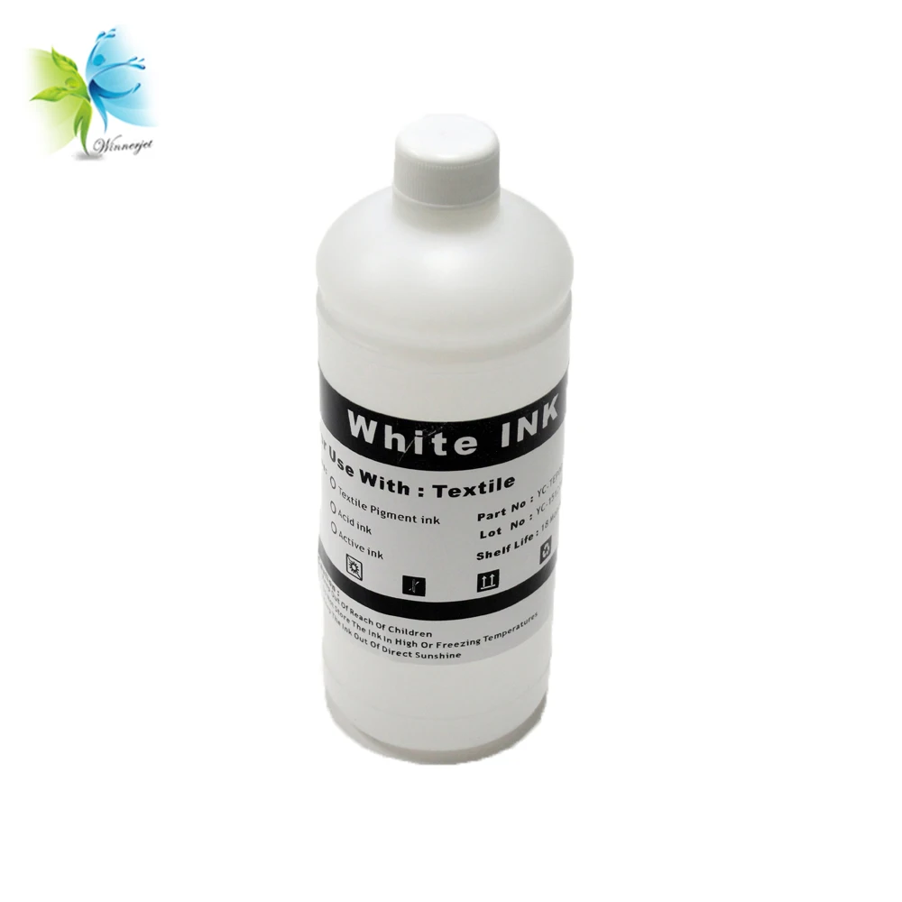 

Winnerjet White (DTG) Textile ink for Ricoh Gen5 industrial head for cotton,chemical fiber,wool,silk or blended material