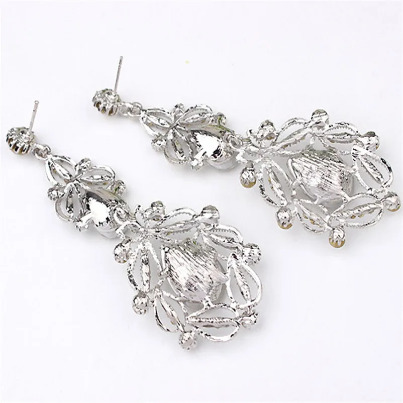 Trendry Earrings for Women Fashion Women Elegant Crystal Rhinestone Ear Stud Dangle Earrings Jewelry for gift Brincos J05#N (7)
