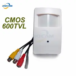HQCAM CMOS Цвет 600TVL камера видеонаблюдения детектор движения PIR Крытый CCTV Мини cmos камера PIR камера видеонаблюдения микрофон