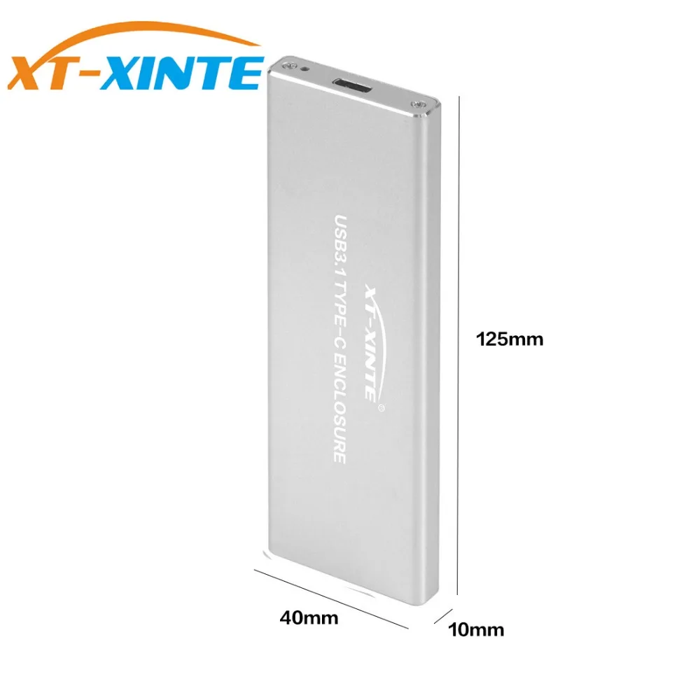 XT-XINTE NVMe PCIE USB3.1 HDD корпус M.2 для usb type C 3,1 M ключ SSD корпус для жесткого диска внешний мобильный ящик